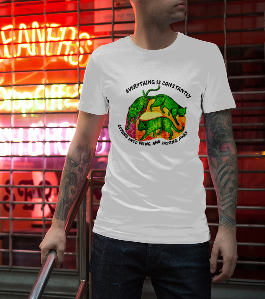 Everything Is Constantly Coming Into Being And Passing Away Cats Trio T-Shirt
