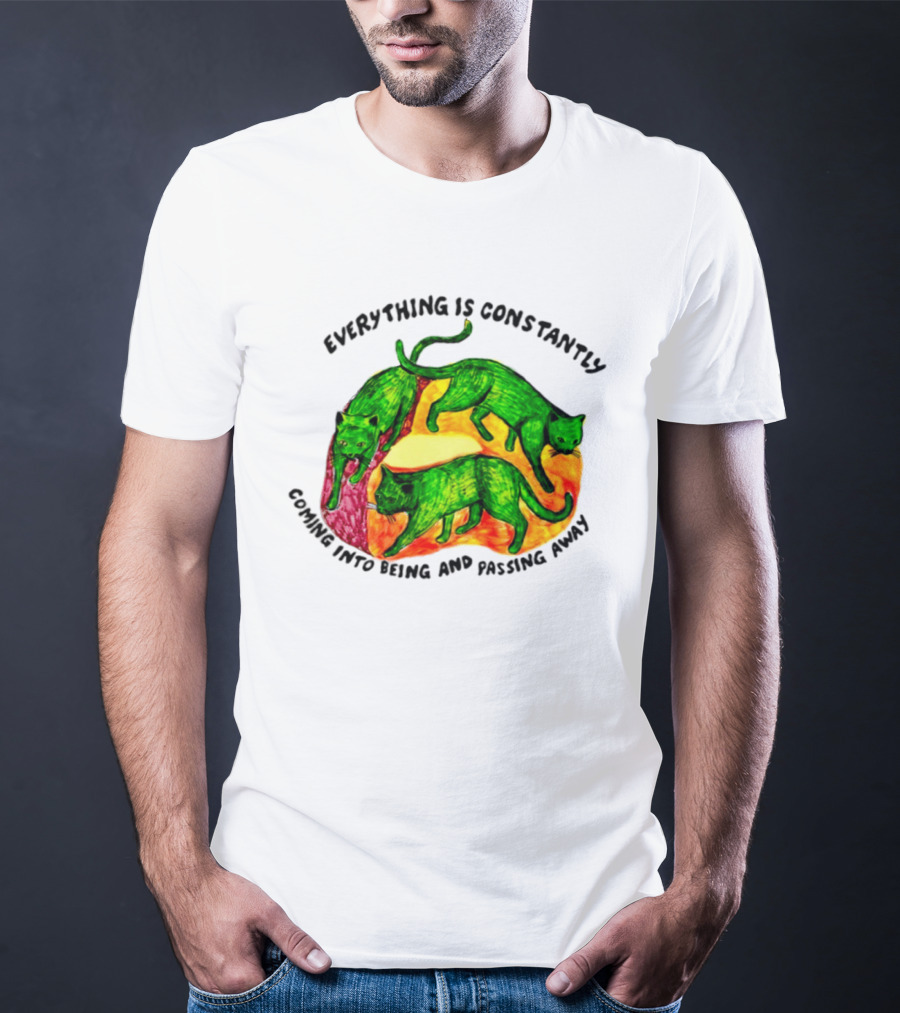 Everything Is Constantly Coming Into Being And Passing Away Cats Trio T-Shirt