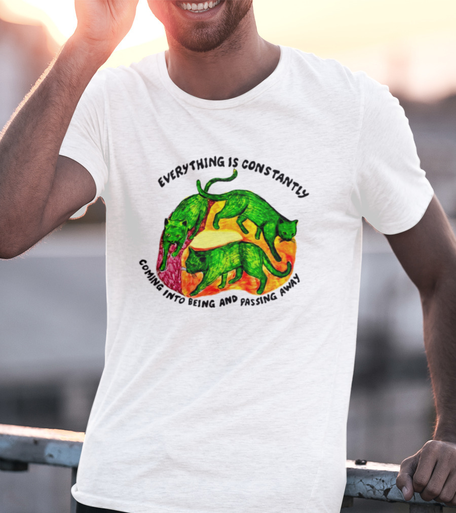 Everything Is Constantly Coming Into Being And Passing Away Cats Trio T-Shirt