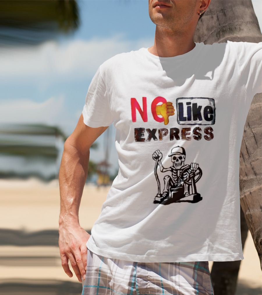 NO Like Express Skeleton Thumbs Down T-Shirt