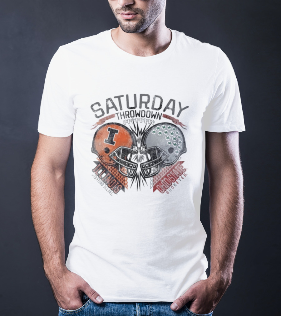 Ohio State Buckeyes Vs Illinois Fighting Illini Football Throwdown September 26 2026 Saturday T-Shirt