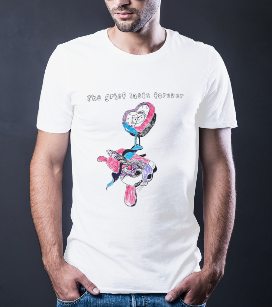 The Grief Lasts Forever Heart Bunny T-Shirt