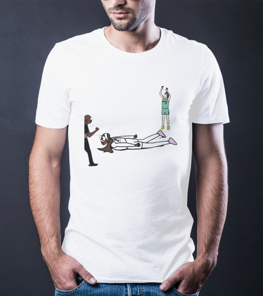 WNBA Basketball Player Tantrum Meme Cartoon Court Moment T-Shirt