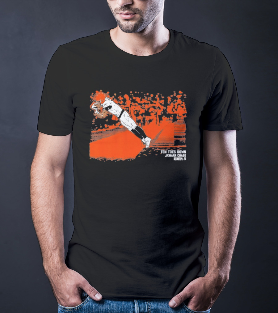 Ja'Marr Chase Ten Toes Down Touchdown Catch T-Shirt