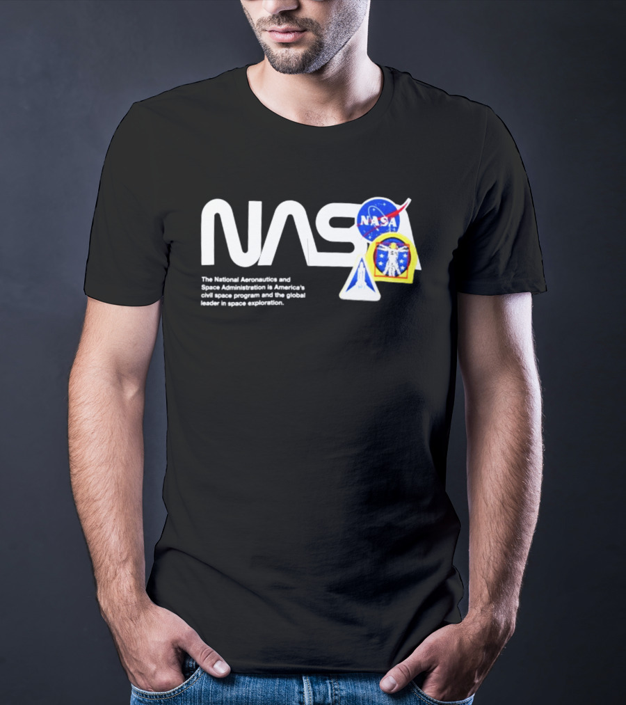 NASA Galaxy Essential Alpha Industries Store Iconic Space Patches T-Shirt
