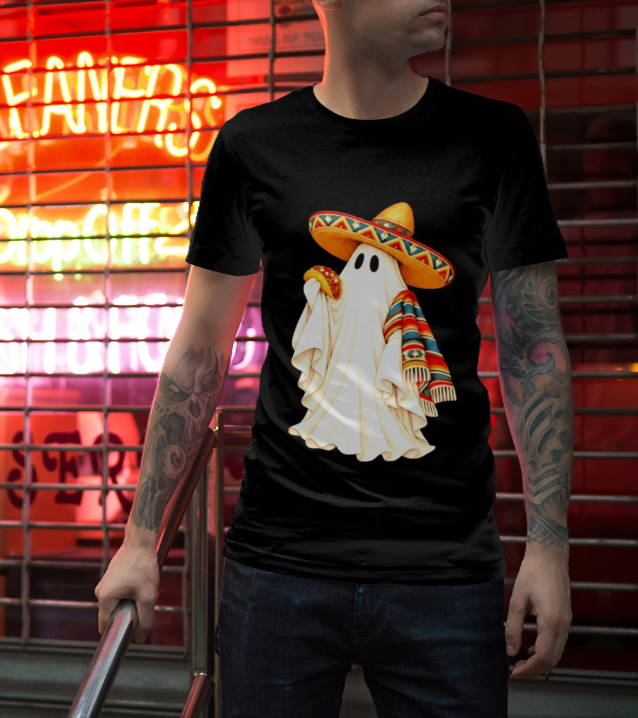 Me Ghosta Tacos Halloween Sombrero Ghost 2026 T-Shirt