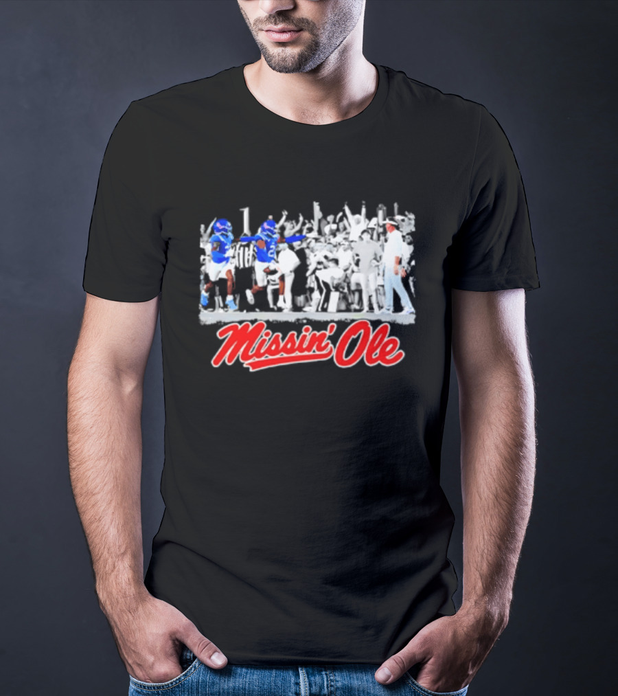 Missin' Ole Rebels Football Coach Mississippi T-Shirt
