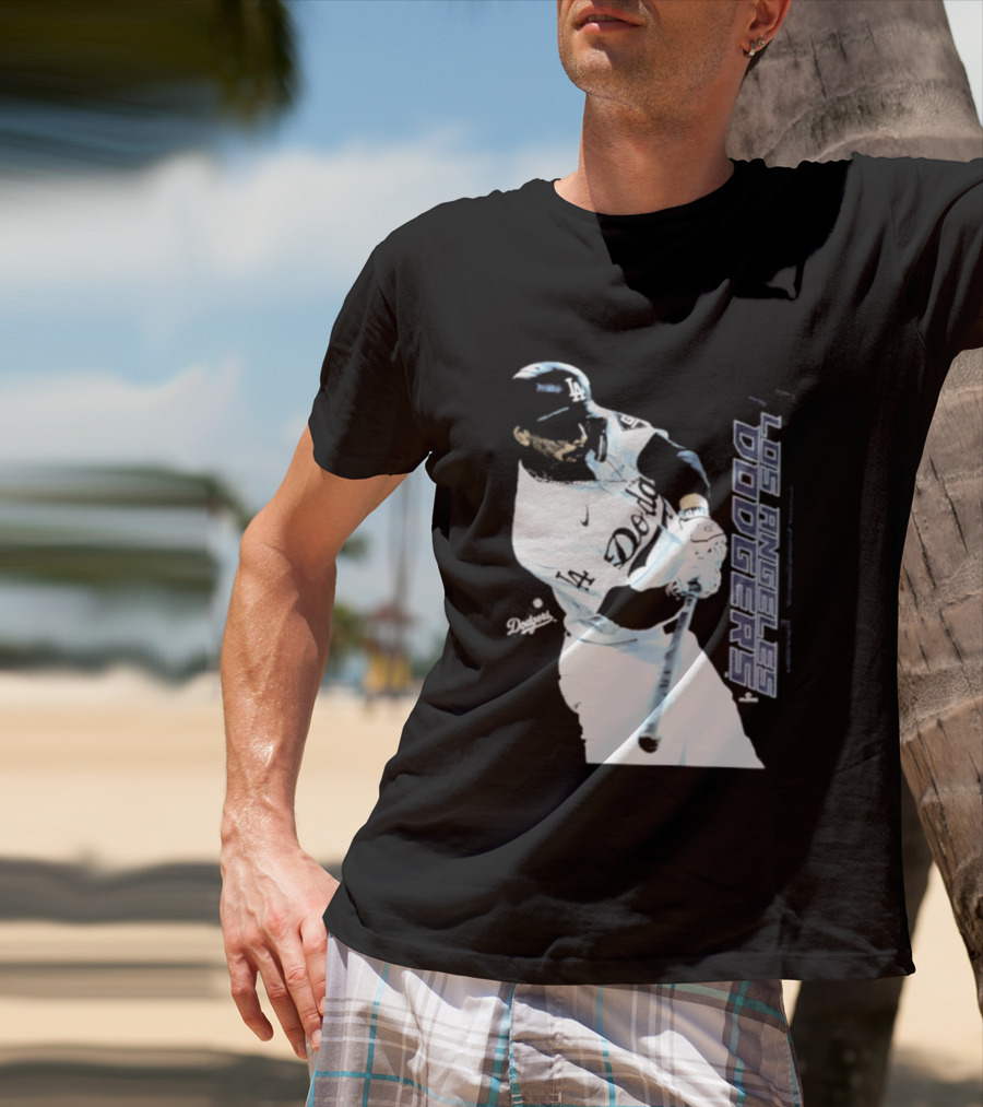 Mookie Betts Los Angeles Dodgers MLB Swing Action T-Shirt