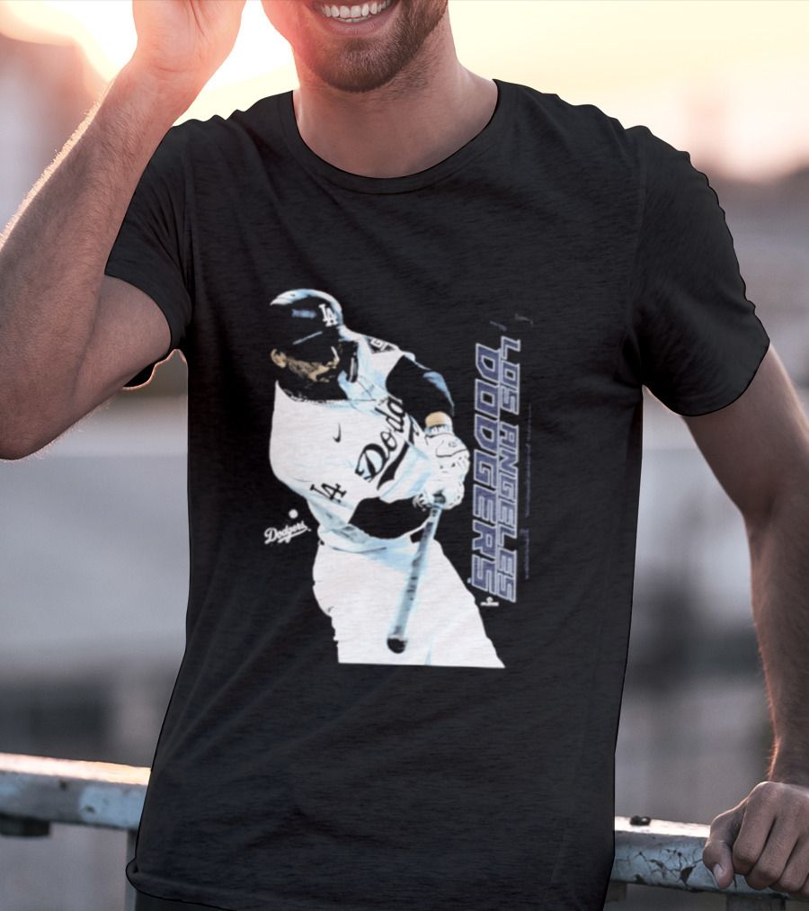 Mookie Betts Los Angeles Dodgers MLB Swing Action T-Shirt