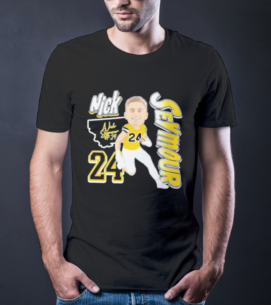 Nick Seymour Montana State Bobcats 2026 Player 24 Caricature T-Shirt