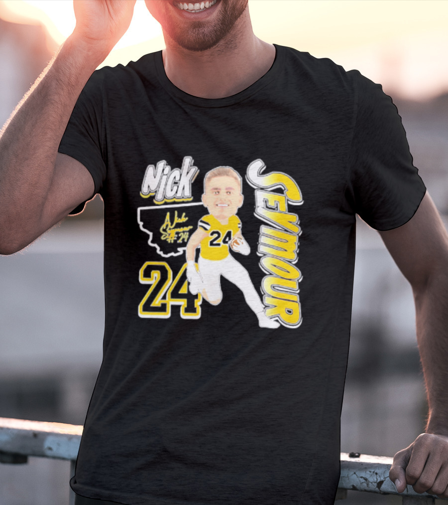 Nick Seymour Montana State Bobcats 2026 Player 24 Caricature T-Shirt