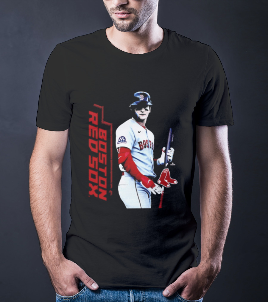 Roman Anthony Boston Red Sox MLB Player Swing Action T-Shirt