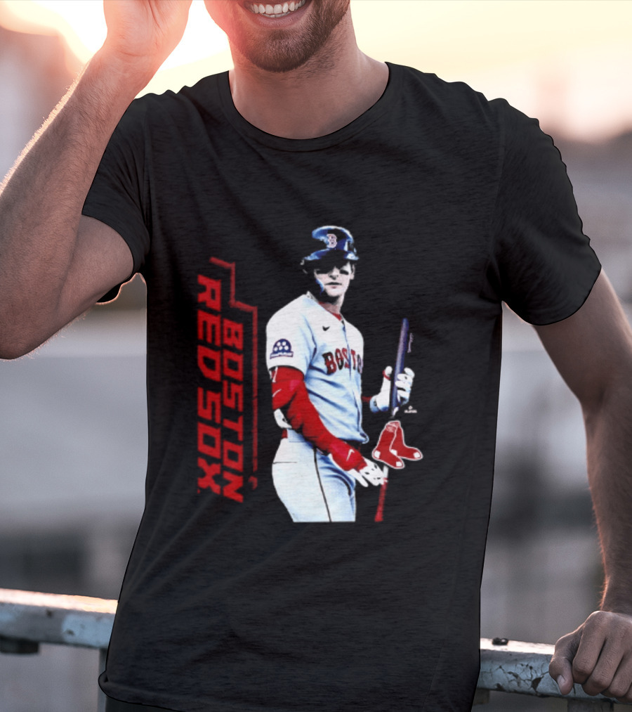 Roman Anthony Boston Red Sox MLB Player Swing Action T-Shirt