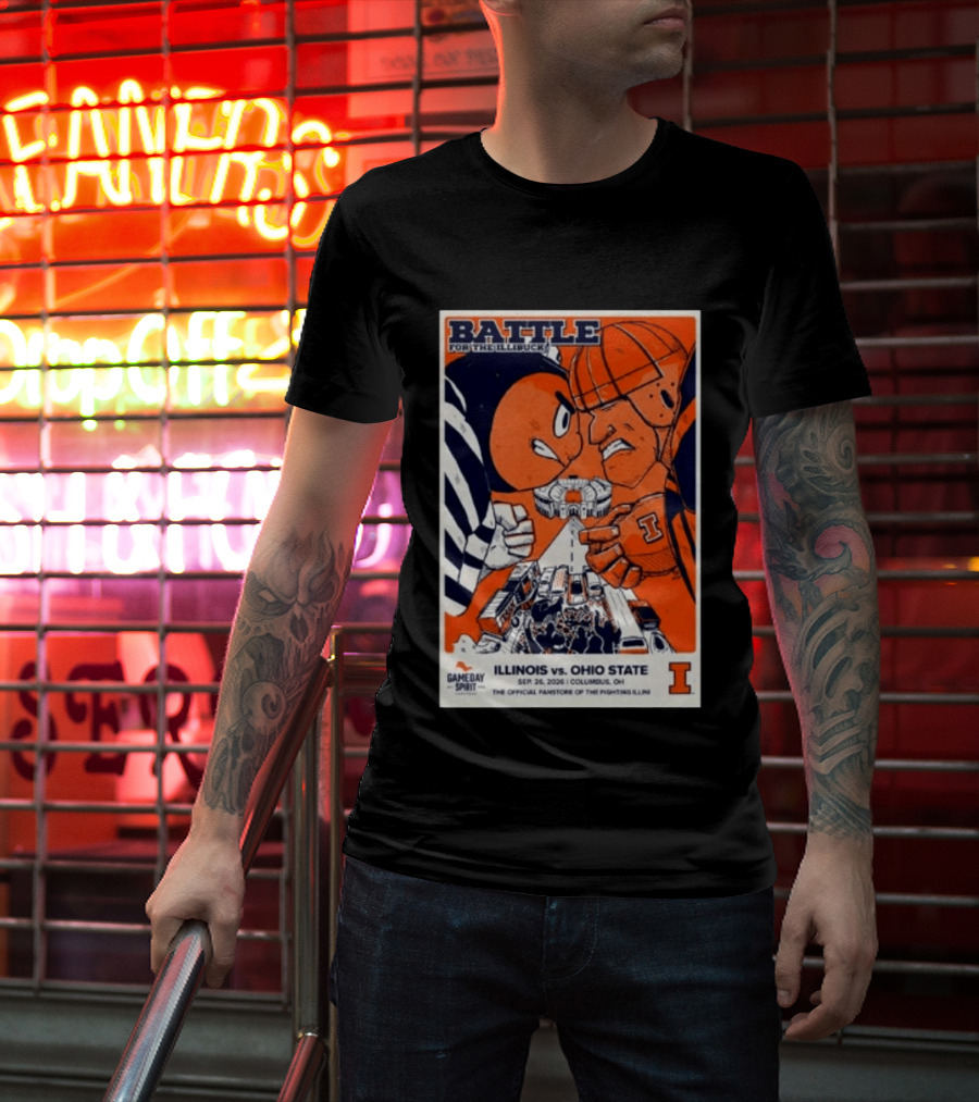 Battle For The Illibuck Illinois Vs. Ohio State Football 09.26.2026 Columbus OH Gameday Spirit T-Shirt