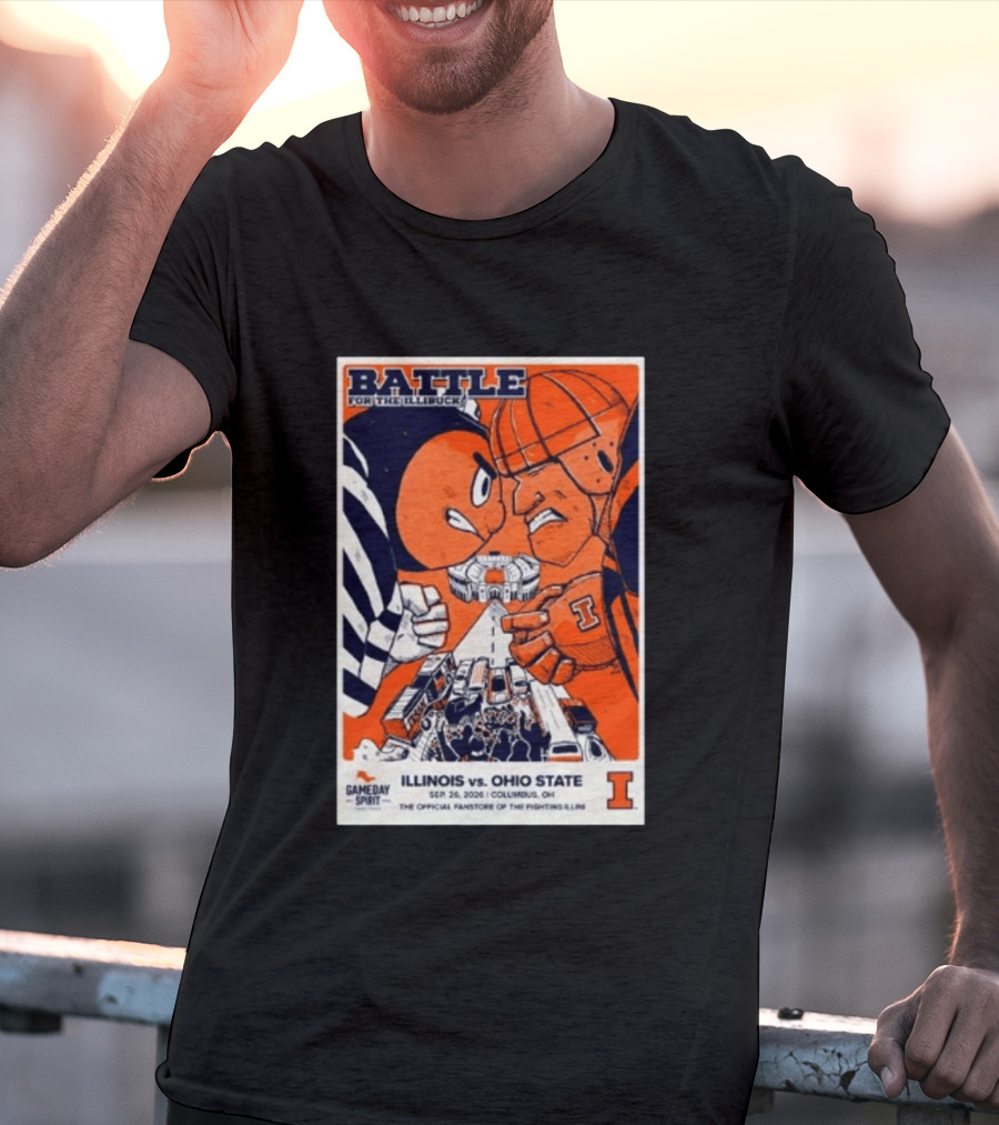 Battle For The Illibuck Illinois Vs. Ohio State Football 09.26.2026 Columbus OH Gameday Spirit T-Shirt