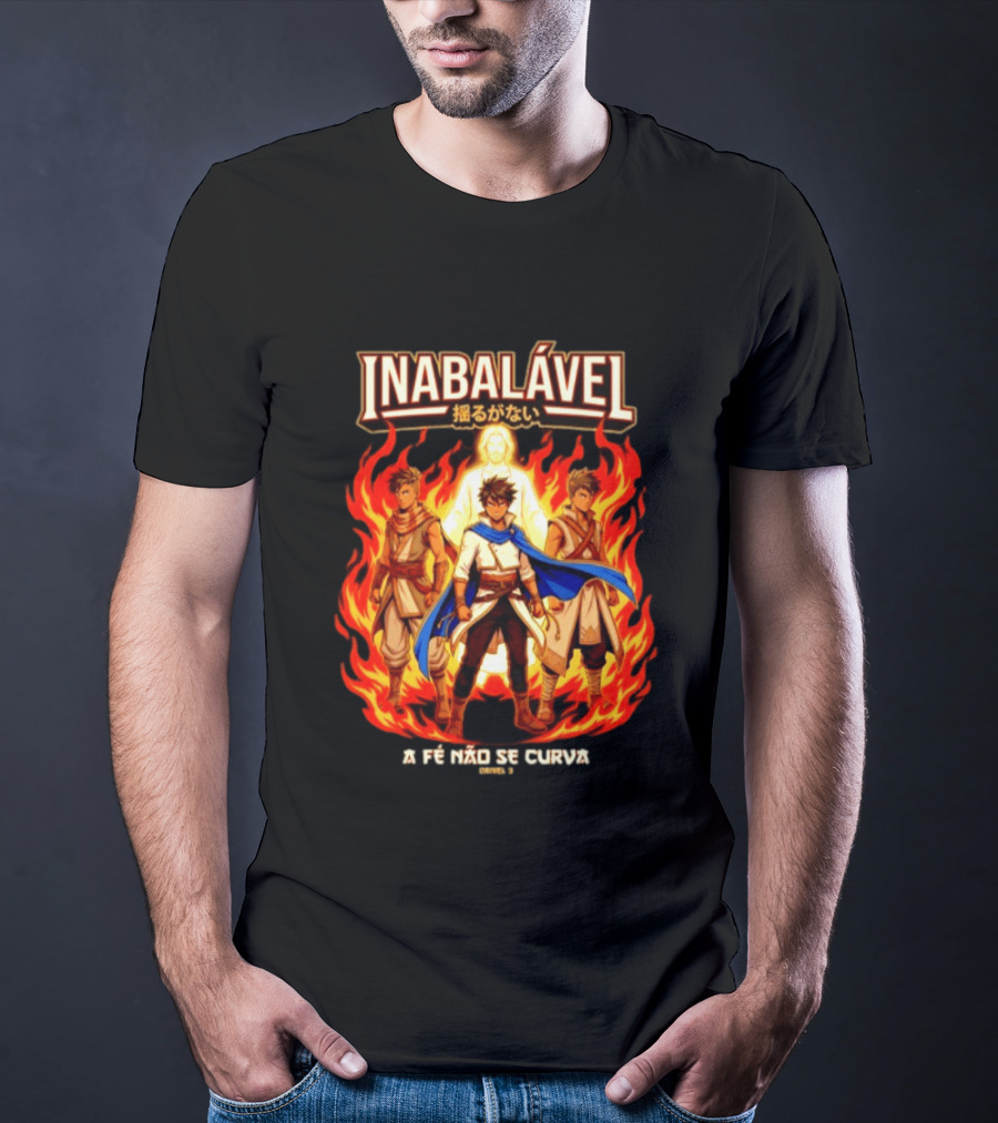 Inabalável A Fé Não Se Curva Daniel 3 Anime Style Fiery Guardians T-Shirt