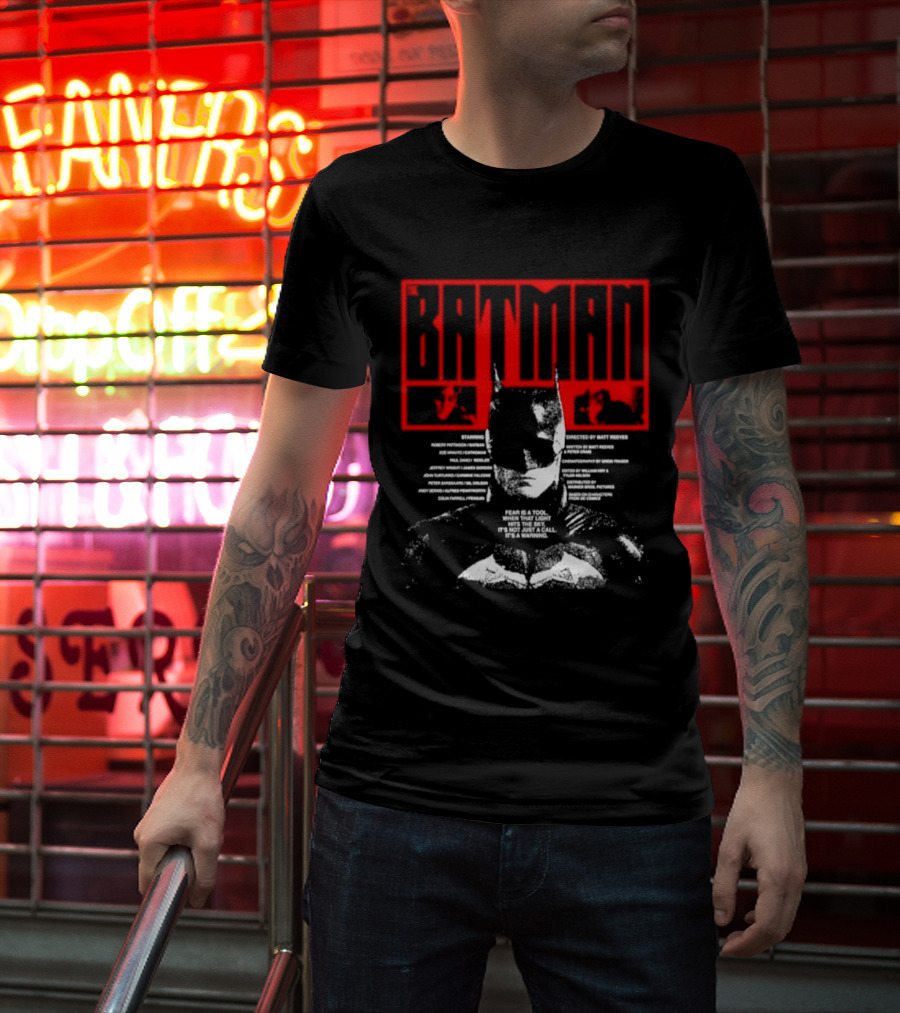 Batman Fear Is A Tool Warning Robert Pattinson T-Shirt