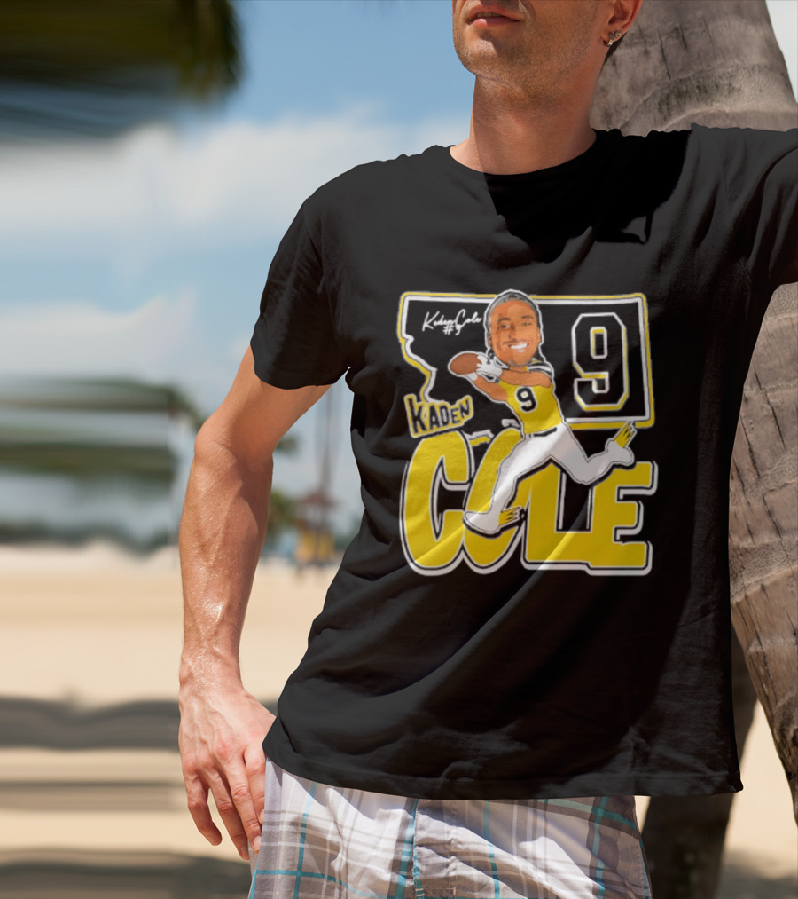 Kaden Cole Montana State Bobcats Player 2026 Caricature Number 9 T-Shirt