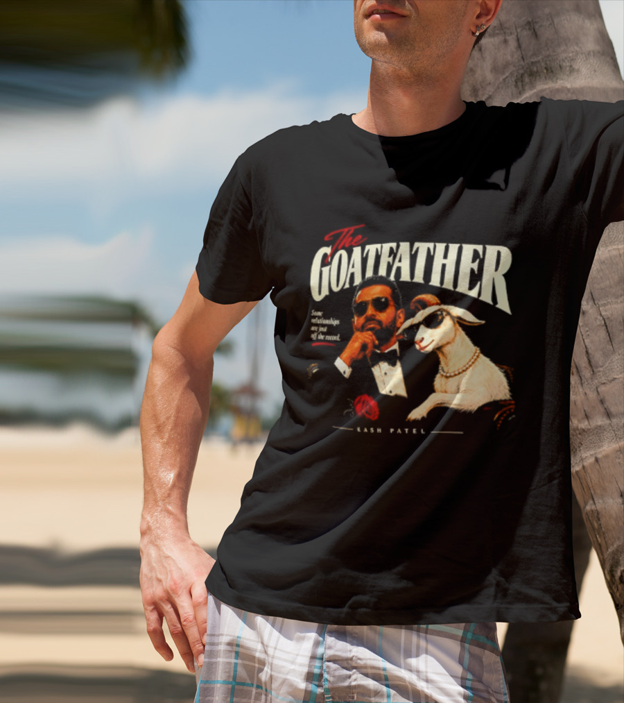The Goatfather Kash Patel FBI Meme Goat T-Shirt