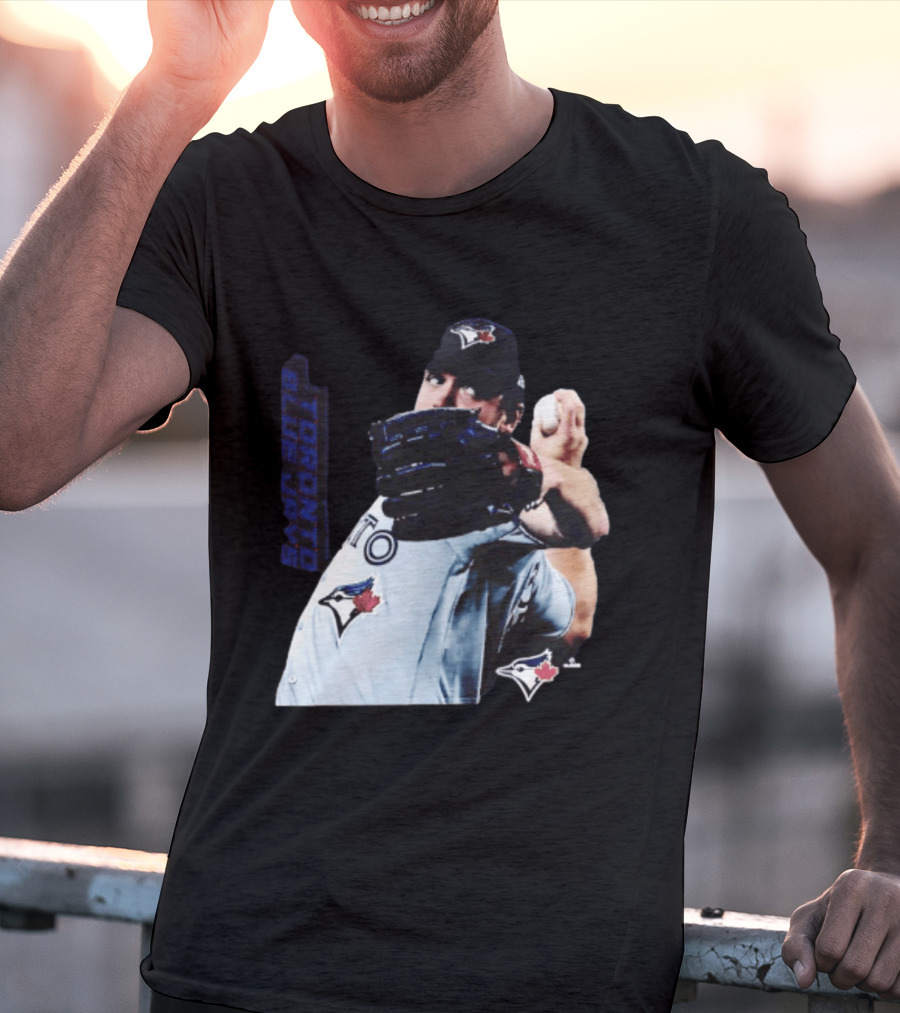 Trey Yesavage Toronto Blue Jays MLB Player Pitching Action T-Shirt