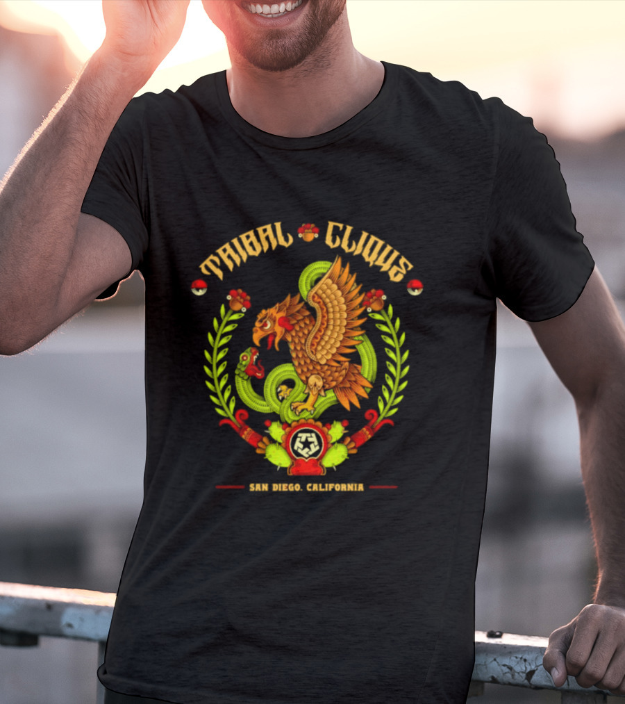 Tribal Clique Aztec Eagle And Serpent San Diego California T-Shirt