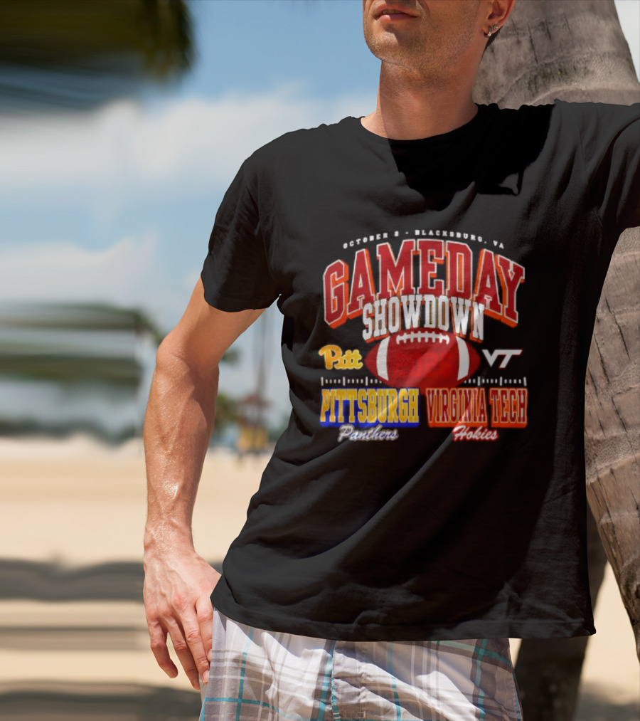 Pittsburgh Panthers Vs Virginia Tech Hokies Gameday Showdown October 3 Blacksburg 2026 T-Shirt
