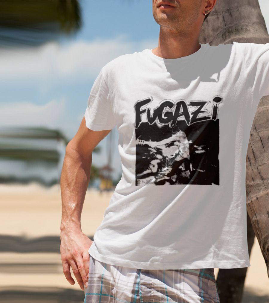 Fugazi Band Post Hardcore Ian MacKaye Black And White T-Shirt