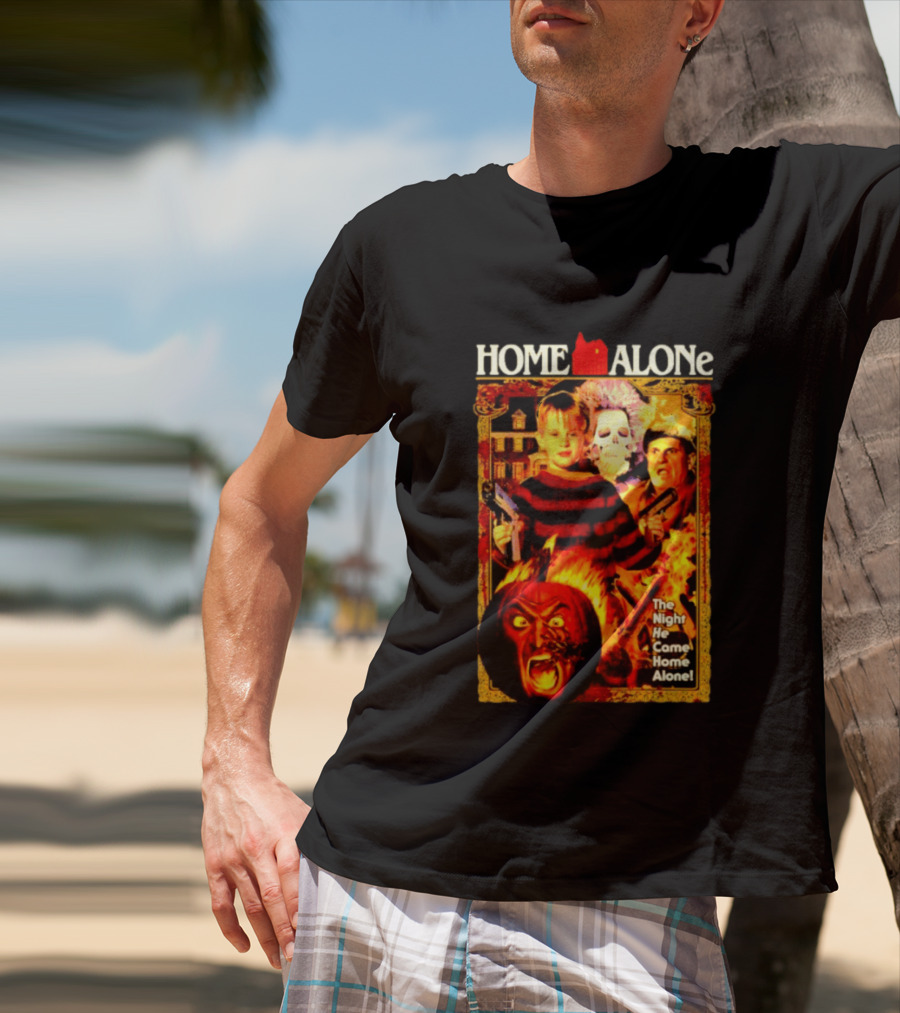 Home Alone The Night He Came Home 80s Movie Mashup T-Shirt