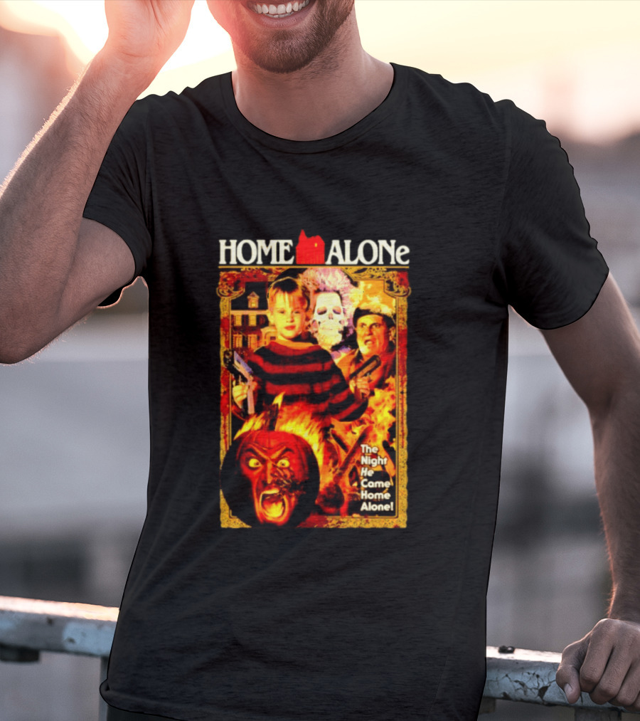 Home Alone The Night He Came Home 80s Movie Mashup T-Shirt