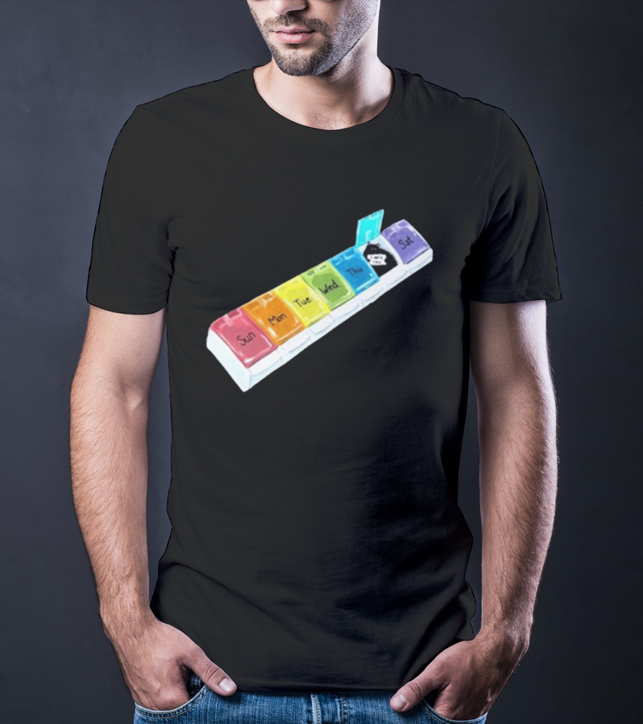 It's About Consistency Friday I Hate You Weekly Pill Organizer T-Shirt