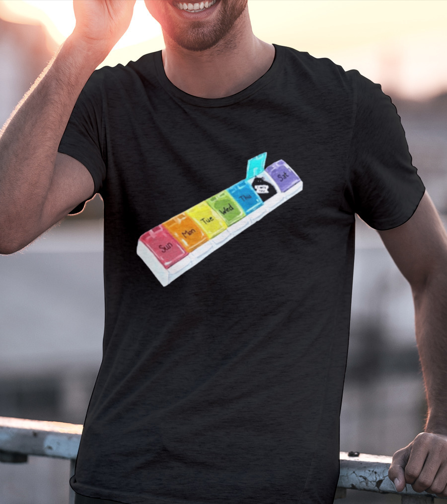 It's About Consistency Friday I Hate You Weekly Pill Organizer T-Shirt