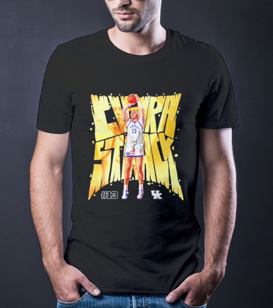 Clara Strack #13 Kentucky Wildcats NCAA Women's Basketball Player Caricature T-Shirt