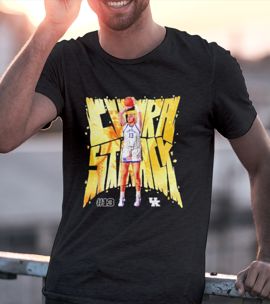 Clara Strack #13 Kentucky Wildcats NCAA Women's Basketball Player Caricature T-Shirt