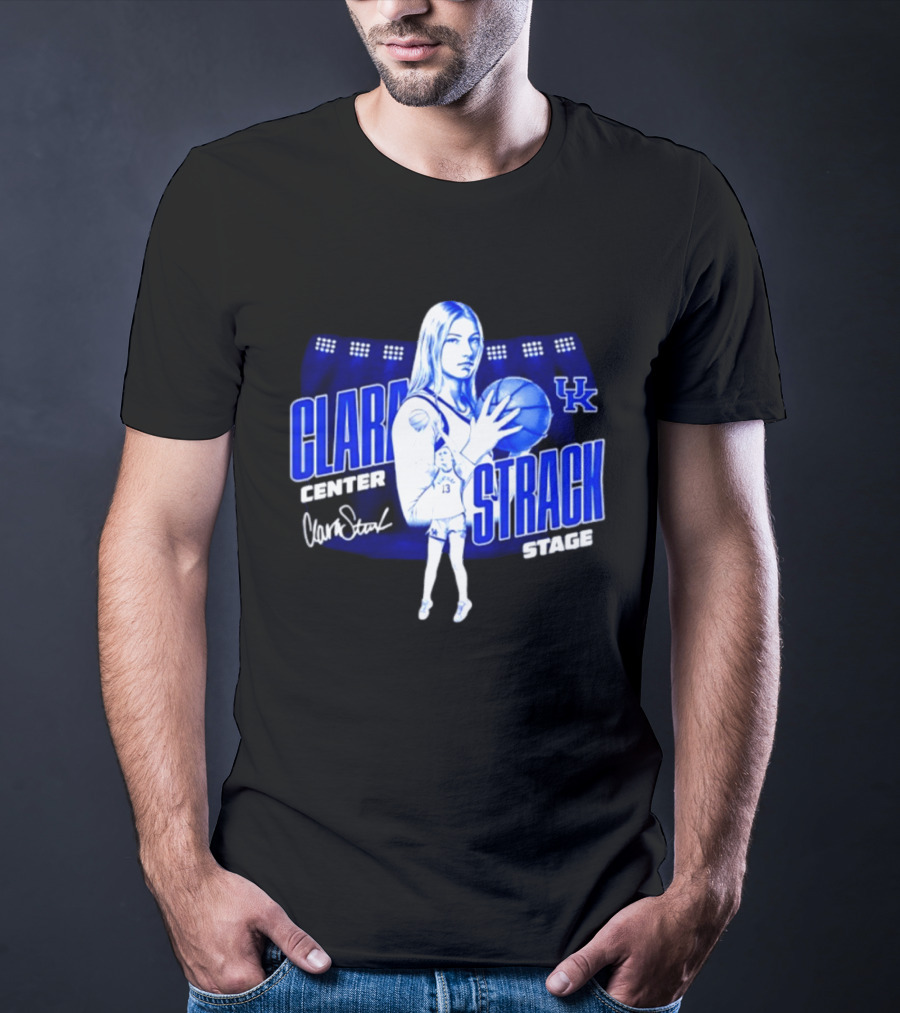 Clara Strack 13 Center Kentucky Wildcats Basketball Stage T-Shirt