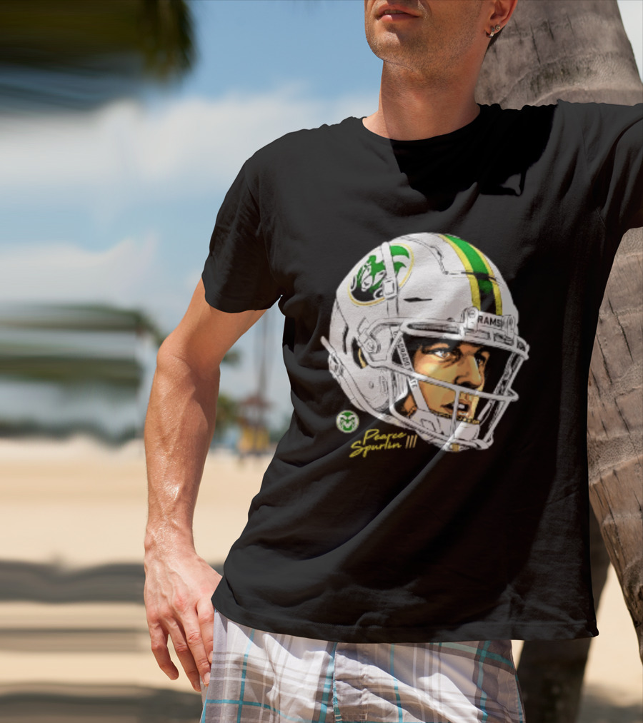 Darius Curry 3 Colorado State Rams NCAA Football Swag Head Prestigue Signature T-Shirt