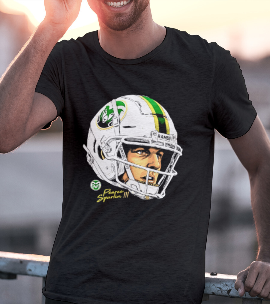 Darius Curry 3 Colorado State Rams NCAA Football Swag Head Prestigue Signature T-Shirt