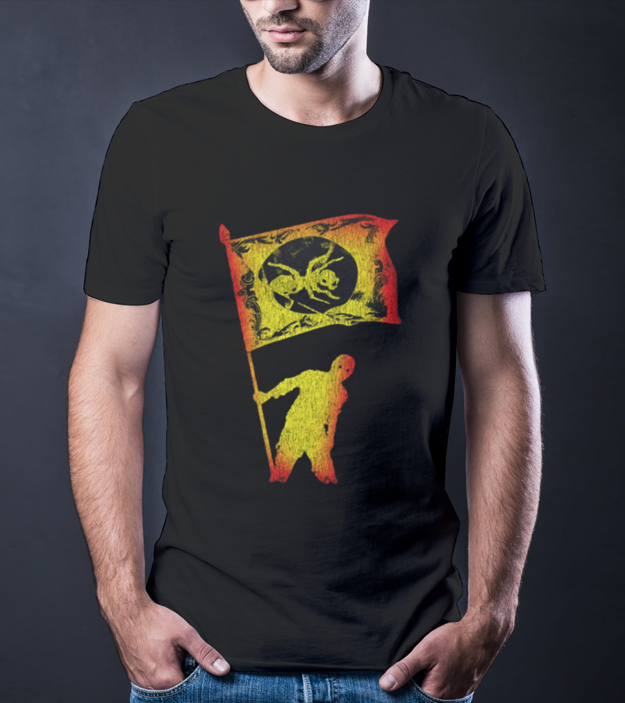 The Prodigy Ant Silhouette Brandishing Flag Multicolor T-Shirt