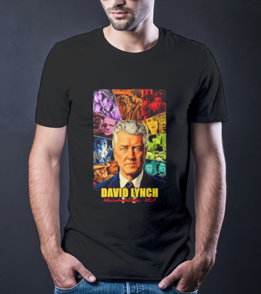 David Lynch Weirdsville USA Iconic Characters Collage T-Shirt