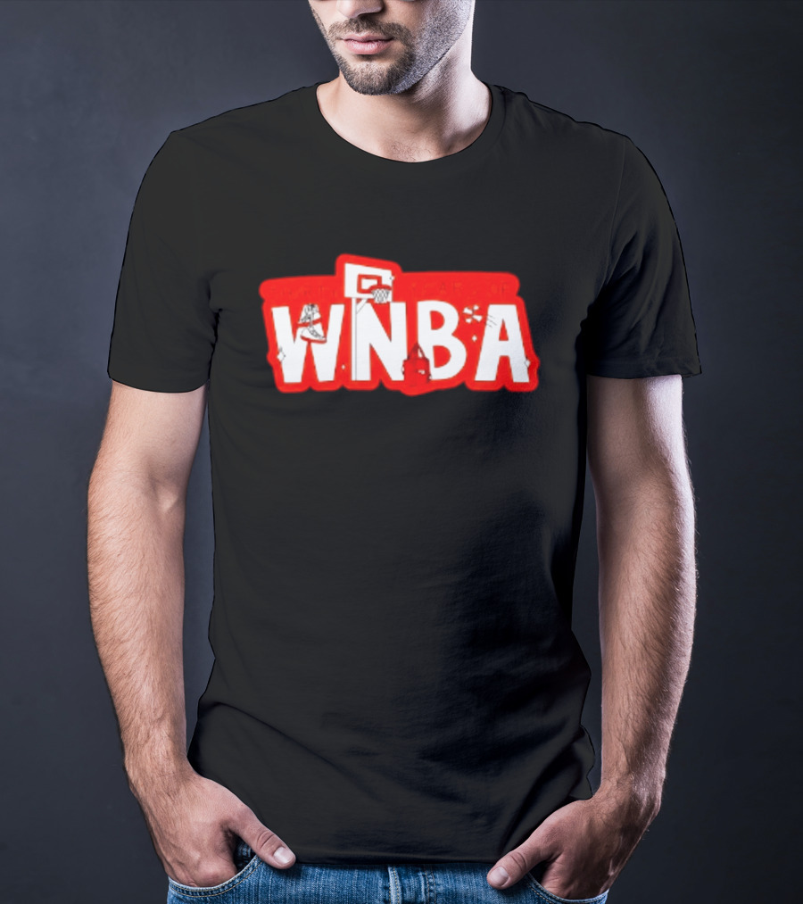 Thirty Years Of WNBA Basketball Hoops And Sneakers Celebration T-Shirt