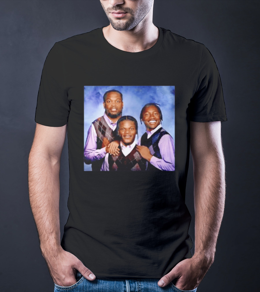 Derrick Henry Lamar Jackson Zay Flowers Baltimore Ravens Step Brothers T-Shirt