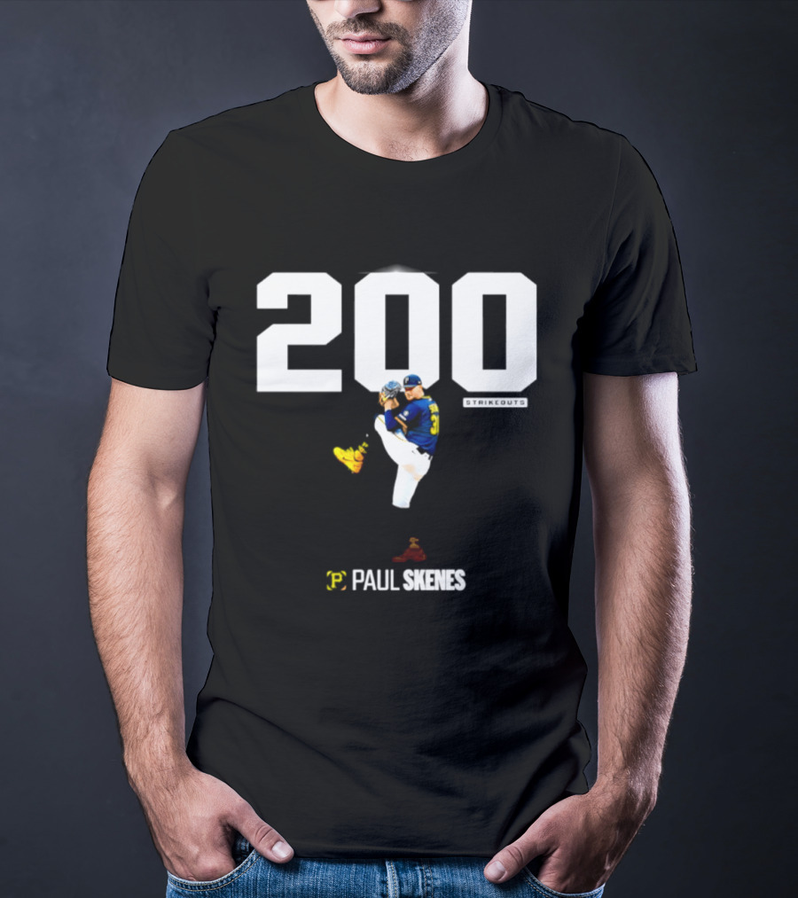 Pittsburgh Paul Skenes 200+ Strikeouts Seasons T-Shirt