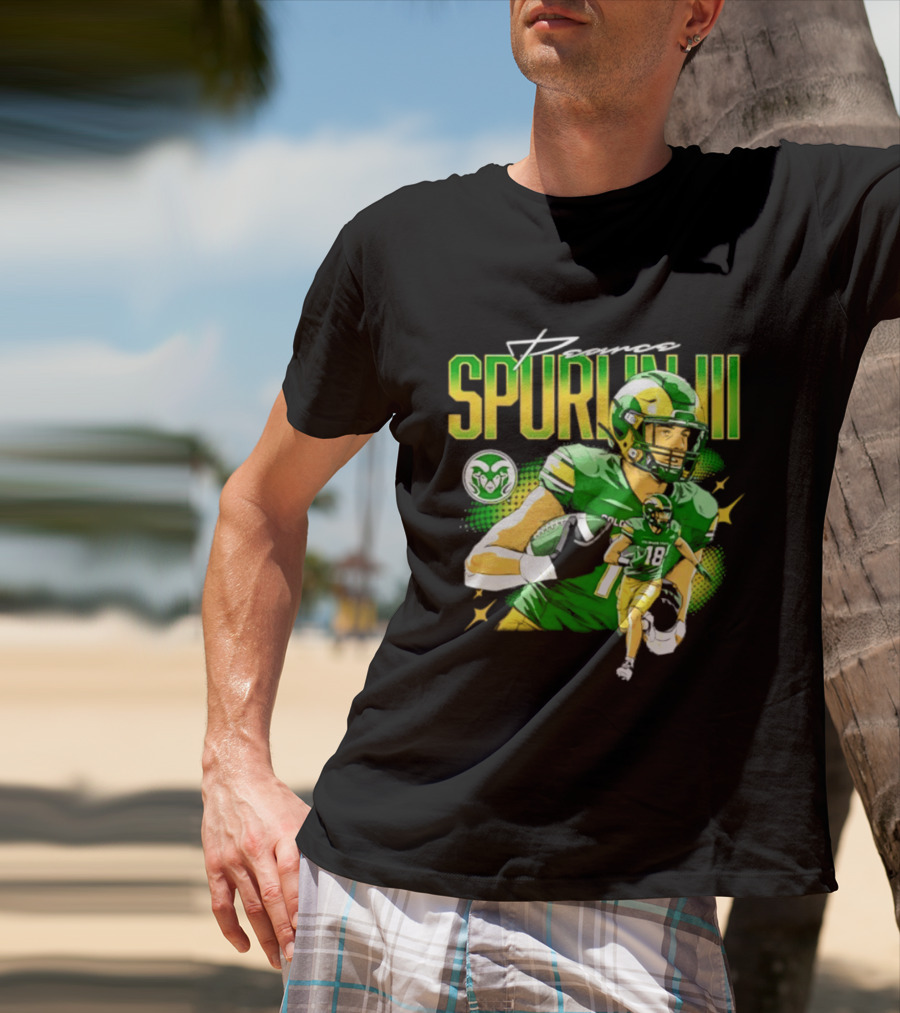 Pearce Spurlin III 18 Colorado State Rams Football NCAA T-Shirt