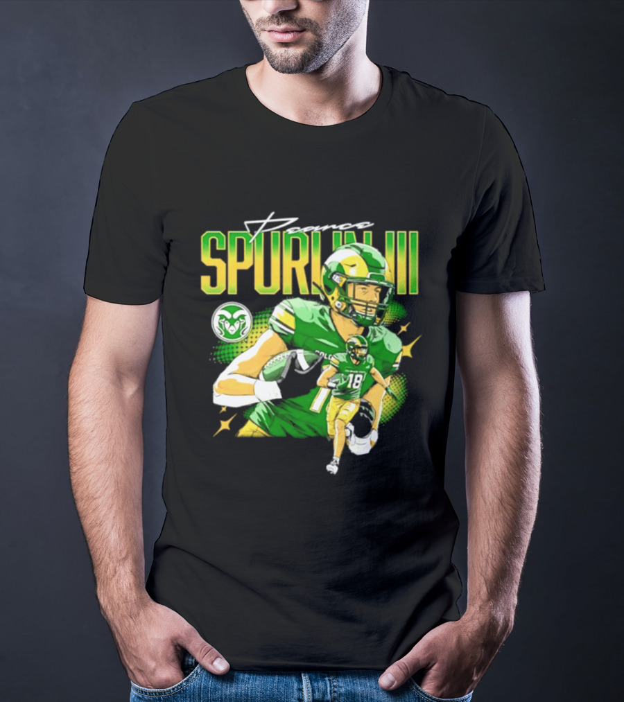 Pearce Spurlin III 18 Colorado State Rams Football NCAA T-Shirt