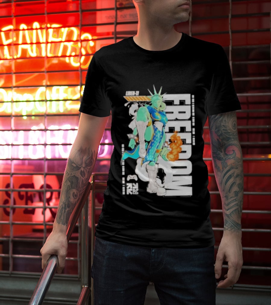 Freedom Fighter Liberty Statue Game Character Hero T-Shirt