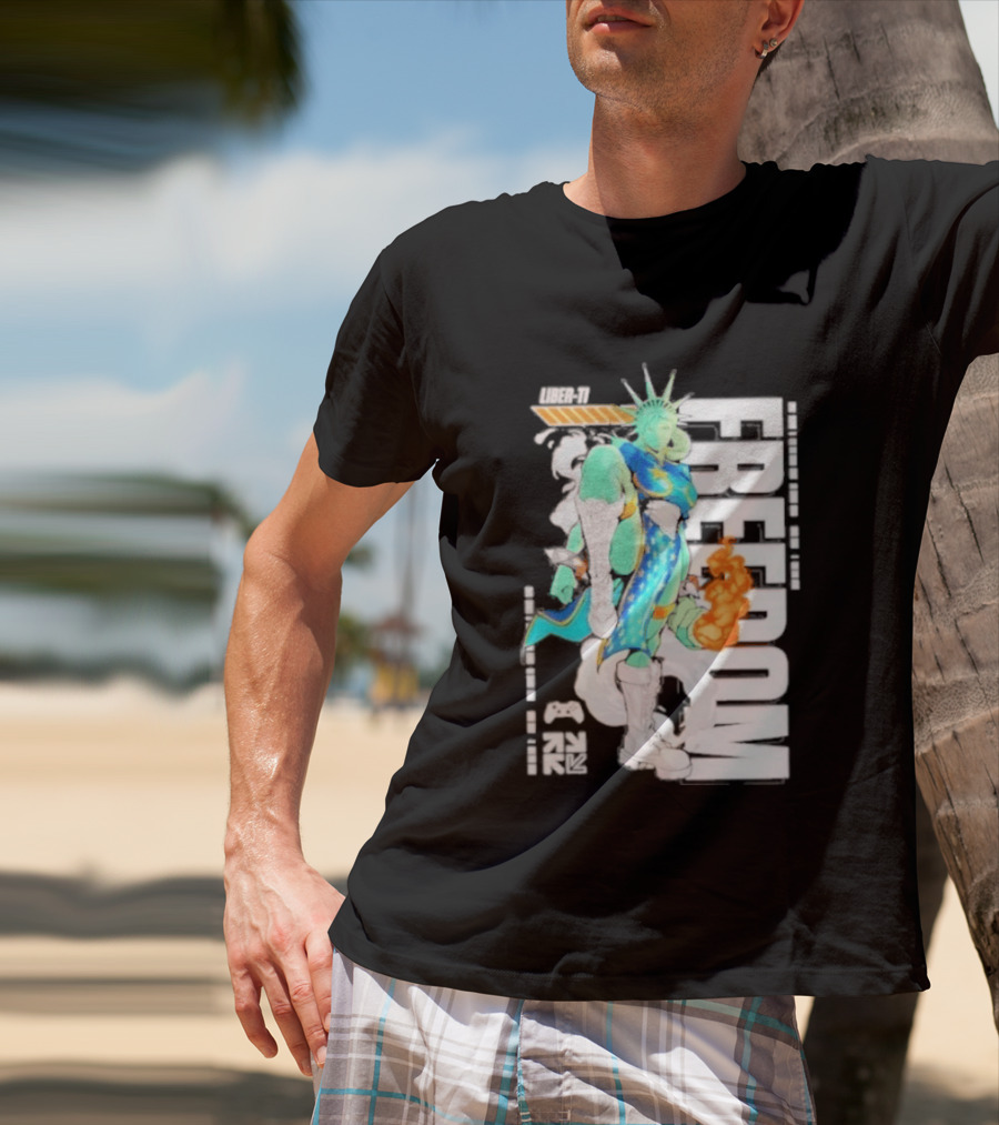 Freedom Fighter Liberty Statue Game Character Hero T-Shirt