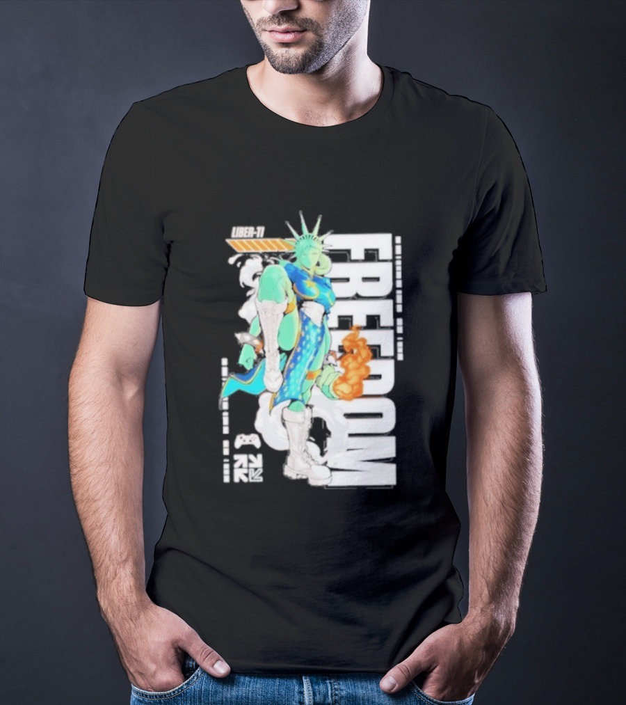 Freedom Fighter Liberty Statue Game Character Hero T-Shirt