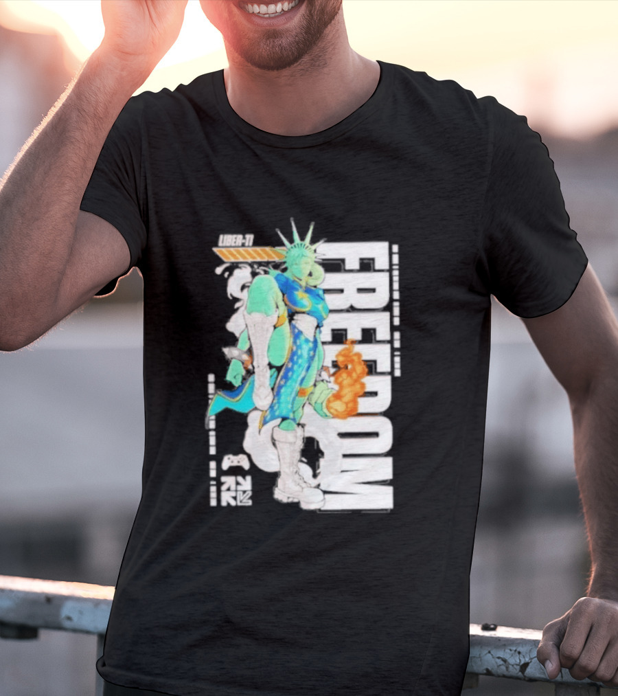 Freedom Fighter Liberty Statue Game Character Hero T-Shirt