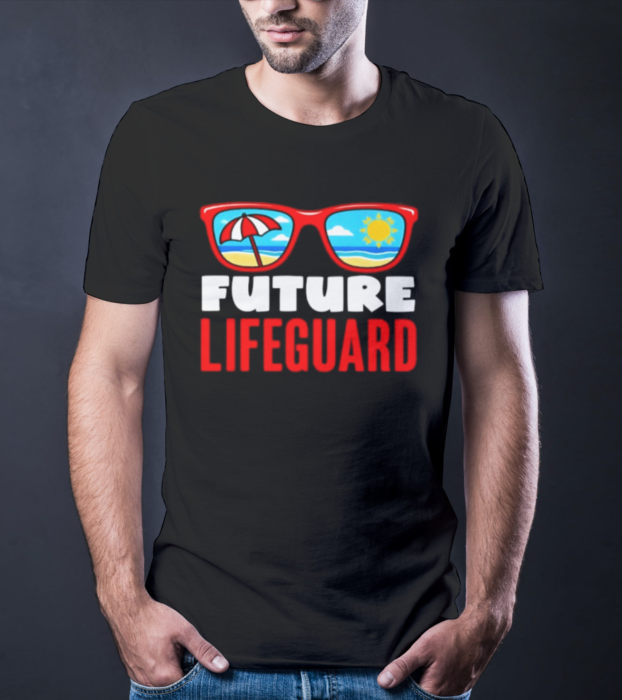 Future Lifeguard Sunglasses Beach Summer Fun T-Shirt