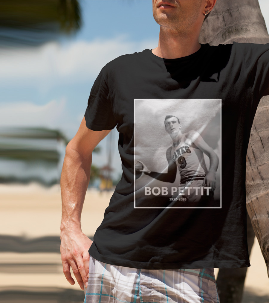 Bob Pettit 1932 2026 Hawks Basketball Legend T-Shirt