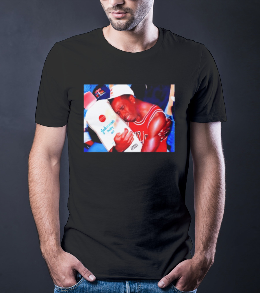 Sean Diddy Combs Johnson's Baby Oil Chicago Bulls Hugging Moment T-Shirt